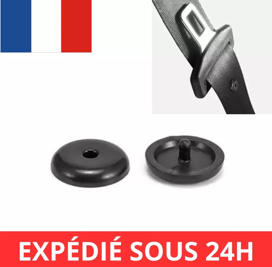 Arrêt de boucle Ceinture de sécurité - Bouton Clip Universel Voiture - Noir